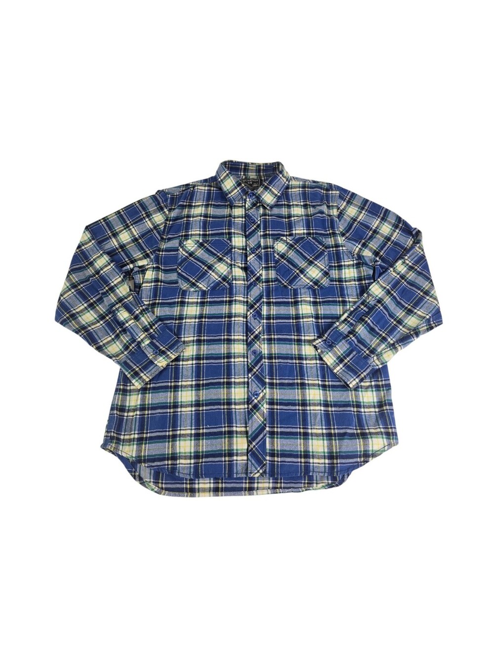 Vintage 90's Wear-First Flannel Shirt Mens Large Long Sleeve Plaid Button Up